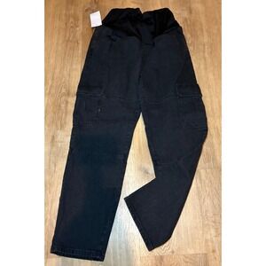 Ingrid And Isabel Black Cargo Jeans Maternity
